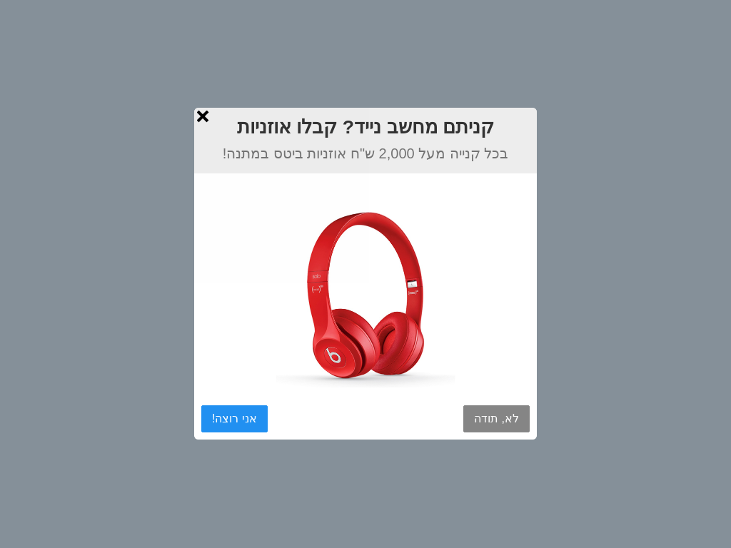 אפסייל - מוצר - popups